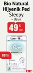 SLEEPY BİO NATURAL HİJYENİK PED UZUN 18'Lİ